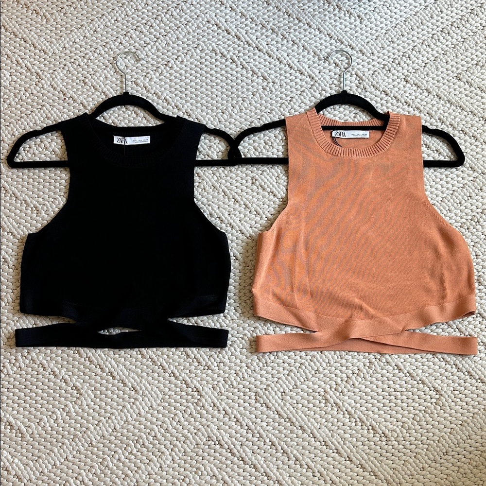 Zara bundle BNWT Tank crop top Size large